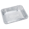 Aluminum Oblong Container, 1 lb, 4.56 x 5.56 x 1.63, Silver,