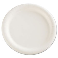 Premium Coated Paper Plates, 9" Dia, White, 125/pack, 4 Pack