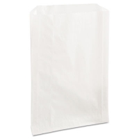 Grease-Resistant Single-Serve Bags, 6.5" x 1" x 8", White, 2