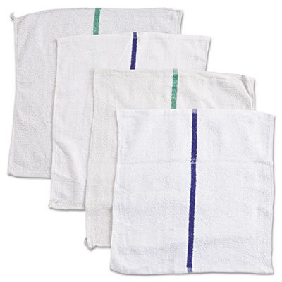 Counter Cloth/Bar Mop, 15.5 x 17, White, Cotton, 60/Carton