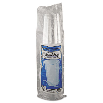 Comet Plastic Tumblers, 10 Oz, Clear, 25/pack, 20 Packs/cart