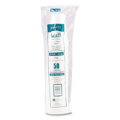 High-Impact Polystyrene Cold Cups, 14 oz, Plastic, Transluce