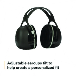 PELTOR X5A Over the Head Earmuffs, Dielectric, 31 dB NRR, Bl