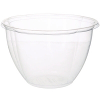 Salad Bowls, 48 oz, 6.69" Diameter x 4.38" h, Clear, Plastic