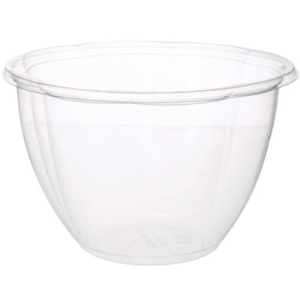 Salad Bowls, 48 oz, 6.69" Diameter x 4.38" h, Clear, Plastic