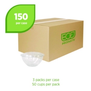 Renewable and Compostable Salad Bowls with Lids, 32 oz, Clea