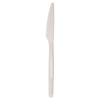 Cutlery for Cutlerease Dispensing System, Knife, Plastic, Wh