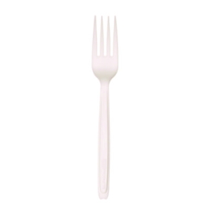 Cutlery for Cutlerease Dispensing System, Fork, Plastic, Whi