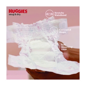 Snug and Dry Diapers, Size 5, 27 plus lbs, 136/Carton