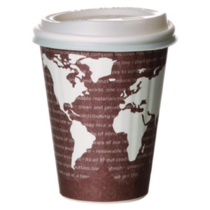 World Art Renewable and Compostable Insulated Hot Cups, 8 oz