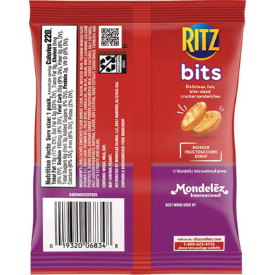 Ritz Bits, Cheese, 1.5 Oz Packs, 60/carton