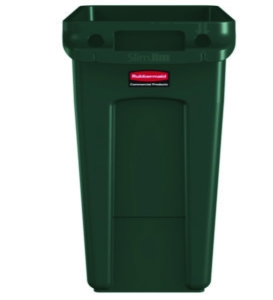 Slim Jim Plastic Recycling Container with Venting Channels,