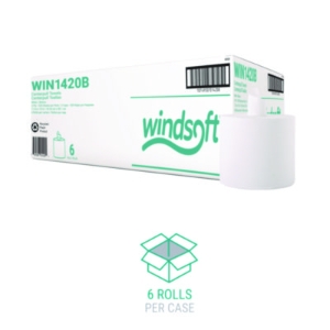 Center-Flow Perforated Paper Towel Roll, 7.3 x 15, White, 6