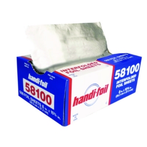 Interfolded Foil Sheets, 55 Gauge, 8 x 10.75, 500/Box, 6 Box