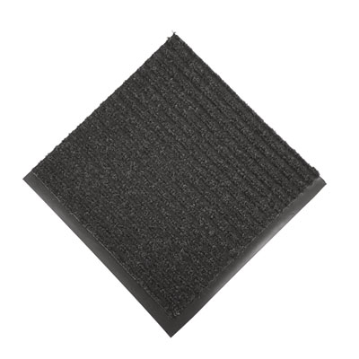Needle-Rib Wiper/Scraper Mat, Rectangular, Charcoal Gray Rib