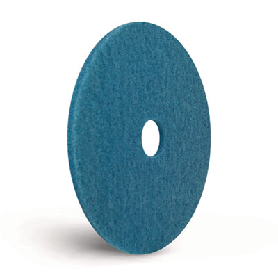 Cleaner Pad, 16" Diameter, Blue, 5/Carton
