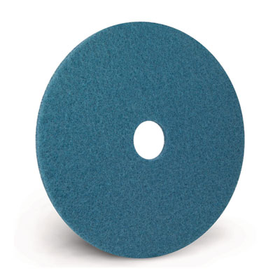Cleaner Pad, 16" Diameter, Blue, 5/Carton