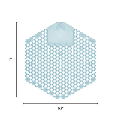 Wave 3D Urinal Deodorizer, Ocean Mist Scent, Blue, 10/Box, 6