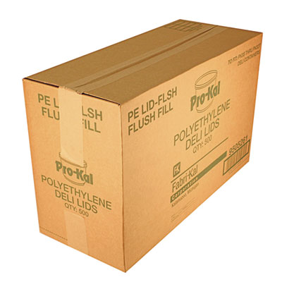 Pro Kal Polyethylene Flush Fill Round Deli Lids, 4.6" Diamet