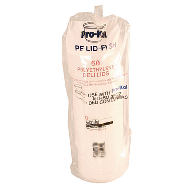 Pro Kal Polyethylene Flush Fill Round Deli Lids, 4.6" Diamet