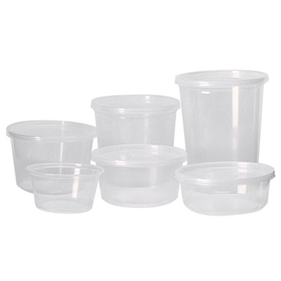 Pro Kal Polyethylene Flush Fill Round Deli Lids, 4.6" Diamet