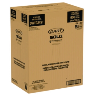 Thermoguard Insulated Paper Hot Cups, 24 oz, White Sustainab