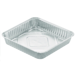 8" Square Cake Pan, 7.88 x 7.88 x 1.31, Silver, Aluminum, 50