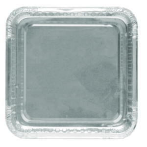 8" Square Cake Pan, 7.88 x 7.88 x 1.31, Silver, Aluminum, 50