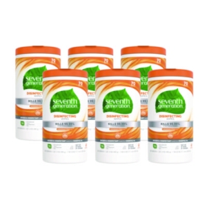 Botanical Disinfecting Wipes, 7 x 8, Lemongrass Citrus, 70 C