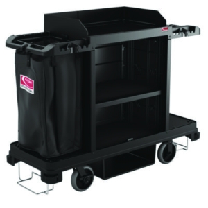Standard Housekeeping Cart, Plastic, 1 Shelf, 24" x 62.13" x