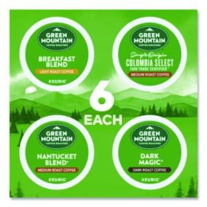 Regular Variety Pack Coffee K-Cups, Assorted Flavors, 96/Car