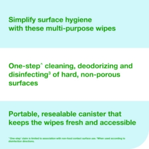 Everwipe by Tork Disinfectant Wipe Canisters, 1-Ply, 7 x 7,