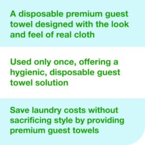LinStyle Valet Guest Towel, 1-Ply, 11.5 x 17, White, 100/Pac