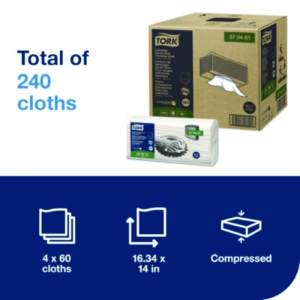 Industrial Heavy-Duty Cleaning Cloth, 1-Ply, 13.97 x, 4.25,