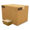 Reclosable Kraft Take-Out Box, 110 oz, 8.93 x 6.65 x 3.5, Br