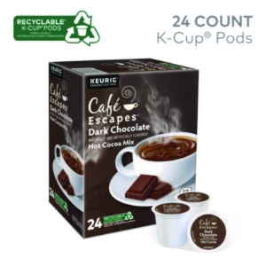 Cafe Escapes Dark Chocolate Hot Cocoa K-Cups, 24/box