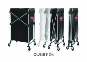 One-Compartment Collapsible X-Cart, Synthetic Fabric, 4.98 c