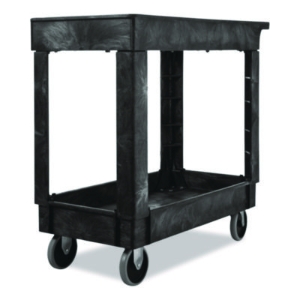 Heavy-Duty Flat-Handle Maintenance/Utility Cart, Plastic, 2