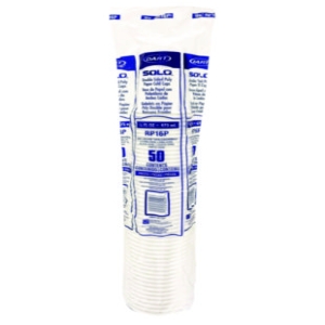 Double Sided Poly (DSP) Paper Cold Cups, 16 oz, White, 50 Cu