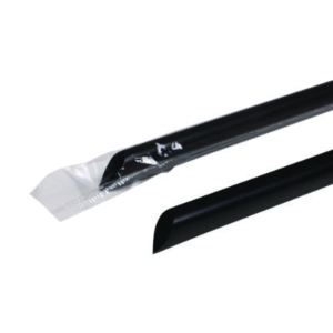 Jumbo Straws, 9", Plastic, Black, 2,000/Carton