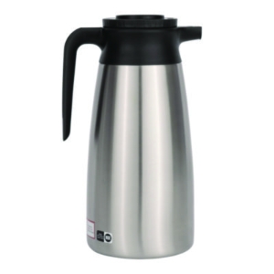 Thermal Vacuum Pitcher, 64 oz, Stainless Steel/Black