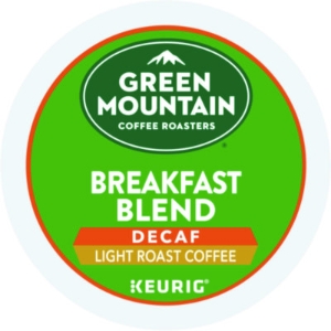 Breakfast Blend Decaf Coffee K-Cups, 24/box