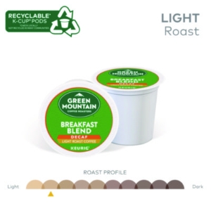 Breakfast Blend Decaf Coffee K-Cups, 24/box