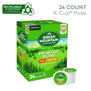 Breakfast Blend Decaf Coffee K-Cups, 24/box