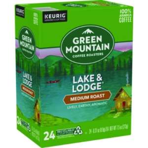 Lake And Lodge Coffee K-Cups, Medium Roast, 24/box
