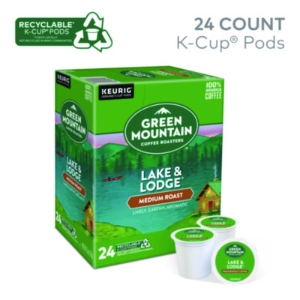 Lake And Lodge Coffee K-Cups, Medium Roast, 96/carton