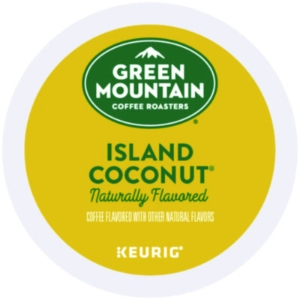 Island Coconut Coffee K-Cup Pods, 24/Box