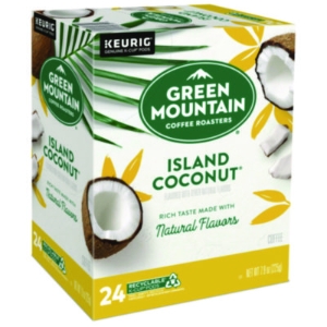 Island Coconut Coffee K-Cup Pods, 24/Box
