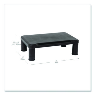 Quality Cleaning Supply - Adjustable Rectangular Monitor Stand, 14.5