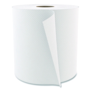 Select Roll Paper Towels, 1-Ply, 7.9" x 800 ft, White, 6 Rol